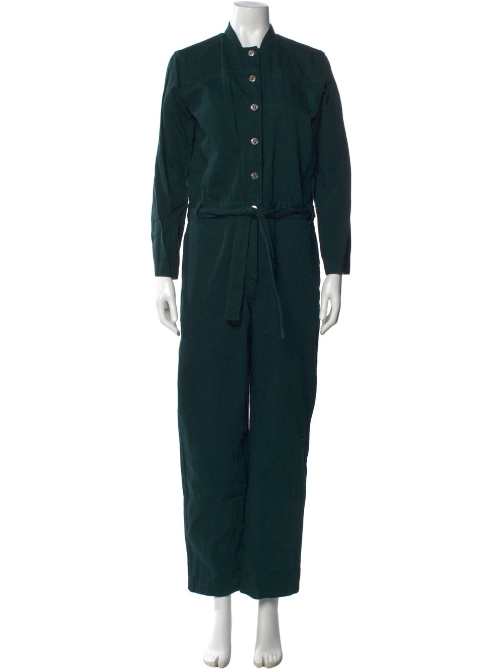 A.P.C. Dark Green Long-Sleeve Utility Jumpsuit